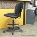 Black Height Adjustable Rolling Drafting Stool Chair w/o Arms